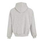 Sweat unisexe oversize 340 g/m² en coton et polyester recyclé Ericeira couleur gris clair chiné vue arrière