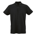 Polo unisexe en coton biologique à manches courtes 160 g/m² Ipanema couleur noir vue frontale