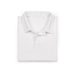 Polo unisexe en coton biologique à manches courtes 160 g/m² Ipanema couleur blanc deuxième vue frontale