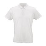 Polo unisexe en coton biologique à manches courtes 160 g/m² Ipanema couleur blanc vue frontale