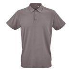 Polo unisexe en coton biologique à manches courtes 160 g/m² Ipanema couleur gris vue frontale