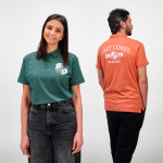Polo unisexe en coton biologique à manches courtes 160 g/m² Ipanema couleur orange vue d'ambiance