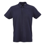 Polo unisexe en coton biologique à manches courtes 160 g/m² Ipanema couleur bleu marine vue frontale