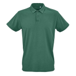 Polo unisexe en coton biologique à manches courtes 160 g/m² Ipanema couleur vert foncé vue frontale