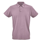 Polo unisexe en coton biologique à manches courtes 160 g/m² Ipanema couleur lilas vue frontale