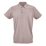 Polo unisexe en coton biologique à manches courtes 160 g/m² Ipanema couleur gris taupe vue frontale