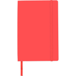 Carnet A5 en PU recyclé avec fermeture élastique et pages lignées couleur rouge première vue