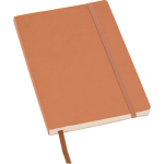 Carnet A5 en PU recyclé avec fermeture élastique et pages lignées troisième vue