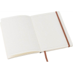Carnet A5 en PU recyclé avec fermeture élastique et pages lignées quatrième vue