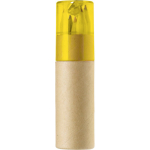 Set de crayons en bois FSC dans un tube en carton avec taille-crayon couleur jaune première vue