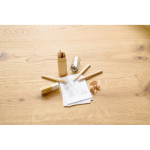 Set de crayons en bois FSC dans un tube en carton avec taille-crayon deuxième vue