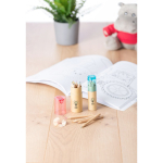 Set de crayons en bois FSC dans un tube en carton avec taille-crayon cinquième vue