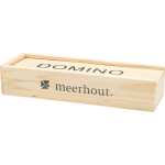 Jeu de dominos avec pièces en bois FSC dans un étui en bois première vue