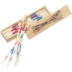 Jeu de mikado dans un étui en bois avec fermeture coulissante couleur marron troisième vue