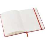 Carnet A5 en PU recyclé avec fermeture élastique et pages blanches troisième vue
