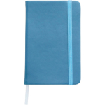 Carnet A5 en PU recyclé avec fermeture élastique et pages lignées couleur bleu ciel première vue