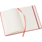Carnet A5 en PU recyclé avec fermeture élastique et pages lignées troisième vue
