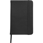 Carnet A6 en PU recyclé avec fermeture élastique, pages lignées couleur noir première vue
