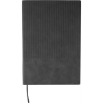 Carnet A5 en PU recyclé avec couverture en velours, pages lignées couleur noir première vue