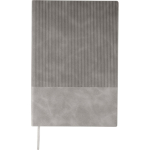 Carnet A5 en PU recyclé avec couverture en velours, pages lignées couleur gris première vue