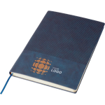 Carnet A5 en PU recyclé avec couverture en velours, pages lignées première vue
