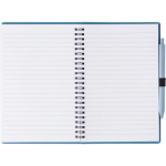 Carnet A5 en paille de blé et plastique avec stylo, pages lignées troisième vue
