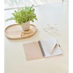 Carnet A5 en paille de blé et plastique avec stylo, pages lignées sixième vue