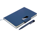 Set carnet A5 en cuir synthétique avec stylo et feuilles lignées deuxième vue