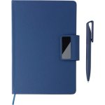 Set carnet A5 en cuir synthétique avec stylo et feuilles lignées huitième vue