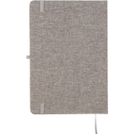 Carnet A5 en RPET et bambou avec support téléphone, pages lignées cinquième vue