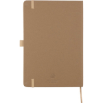 Carnet A5 à couverture en carton recyclé, pages lignées couleur marron première vue