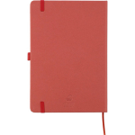 Carnet A5 à couverture en carton recyclé, pages lignées couleur rouge deuxième vue