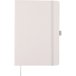 Carnet A5 à couverture en carton recyclé, pages lignées couleur kaki deuxième vue