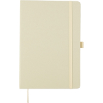 Carnet A5 à couverture en carton recyclé, pages lignées couleur vert clair deuxième vue