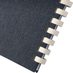 Carnet A5 en plastique recyclé avec fermeture élastique, pages lignées huitième vue