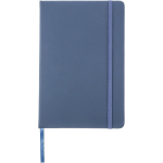 Carnet A5 en similicuir avec fermeture élastique, pages quadrillées couleur bleu première vue