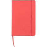 Carnet A5 en similicuir avec fermeture élastique, pages quadrillées couleur rouge première vue