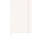 Carnet A5 en similicuir avec fermeture élastique, pages quadrillées couleur blanc première vue