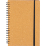 Carnet A5 en cuir synthétique recyclé avec pages lignées couleur marron première vue