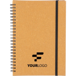 Carnet A5 en cuir synthétique recyclé avec pages lignées deuxième vue