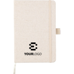 Carnet A5 en chanvre avec bande élastique et pages lignées première vue