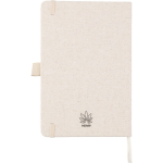 Carnet A5 en chanvre avec bande élastique et pages lignées deuxième vue