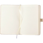 Carnet A5 en chanvre avec bande élastique et pages lignées troisième vue