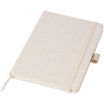 Carnet A5 en chanvre avec bande élastique et pages lignées quatrième vue