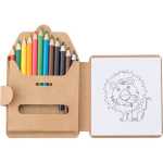 Kit de coloriage avec crayons de couleur et dessins pour enfants couleur multicolore deuxième vue