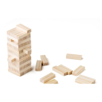 Jeu d’adresse avec blocs en bois de pin FSC dans un sac en coton cinquième vue