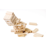 Jeu d’adresse avec blocs en bois de pin FSC dans un sac en coton sixième vue