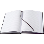 Carnet A5 en similicuir recyclé avec marque-page et pages lignées deuxième vue