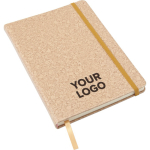 Carnet A5 en cuir synthétique aspect liège avec pages lignées deuxième vue