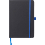 Carnet A5 en similicuir recyclé, fermeture élastique, pages lignées couleur bleu ultramarine première vue